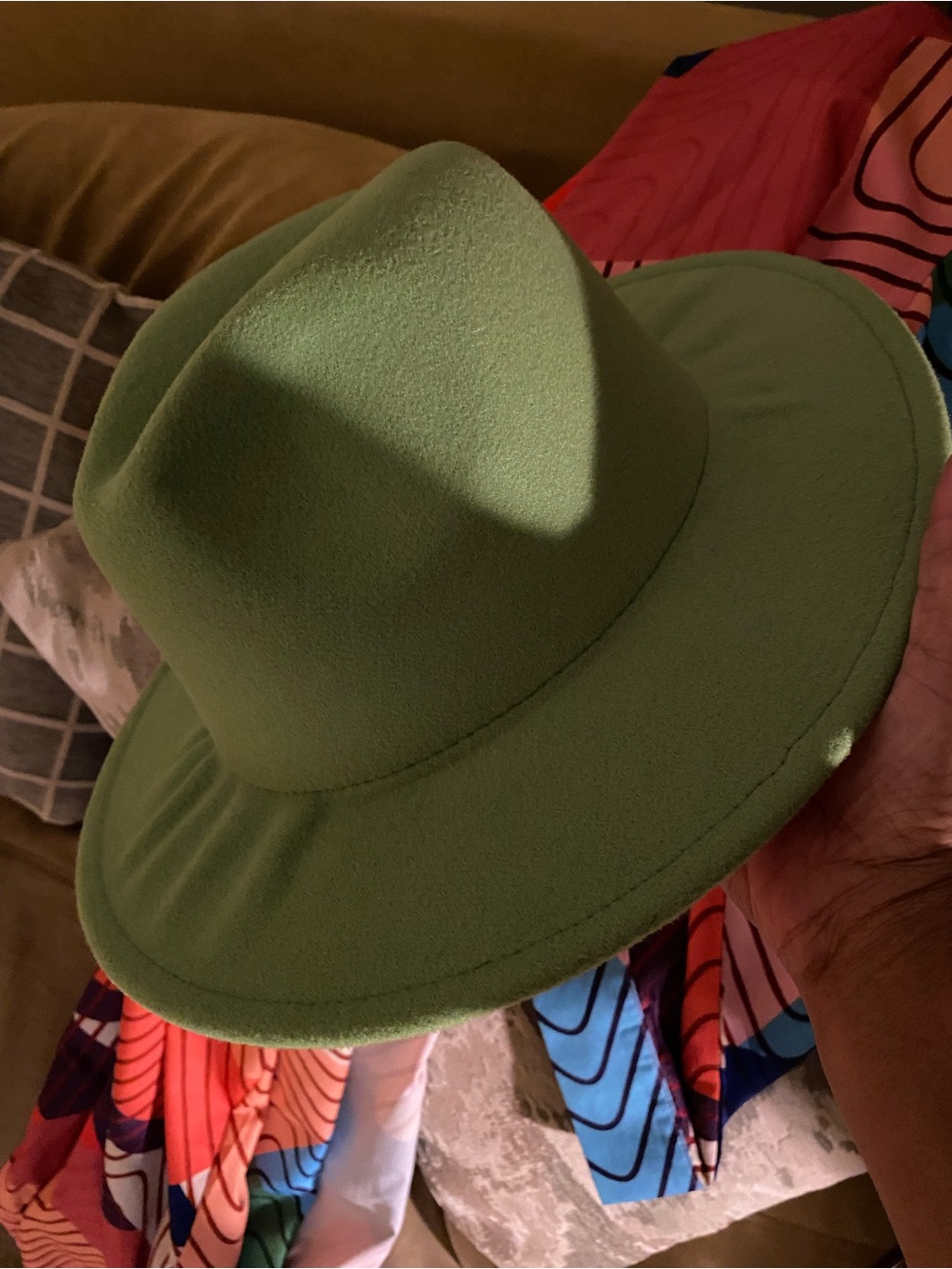 Green Felt Fedora Hat - Classic Travel Fedora